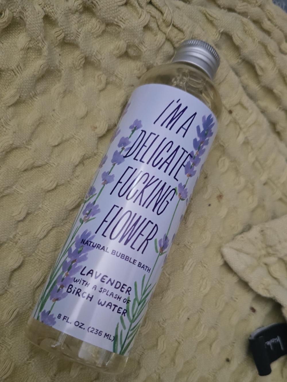 Blue Q Lavender Bubble Bath Im A Delicate F-*ng Flower 8 Oz Bottle - Picture 1 of 3